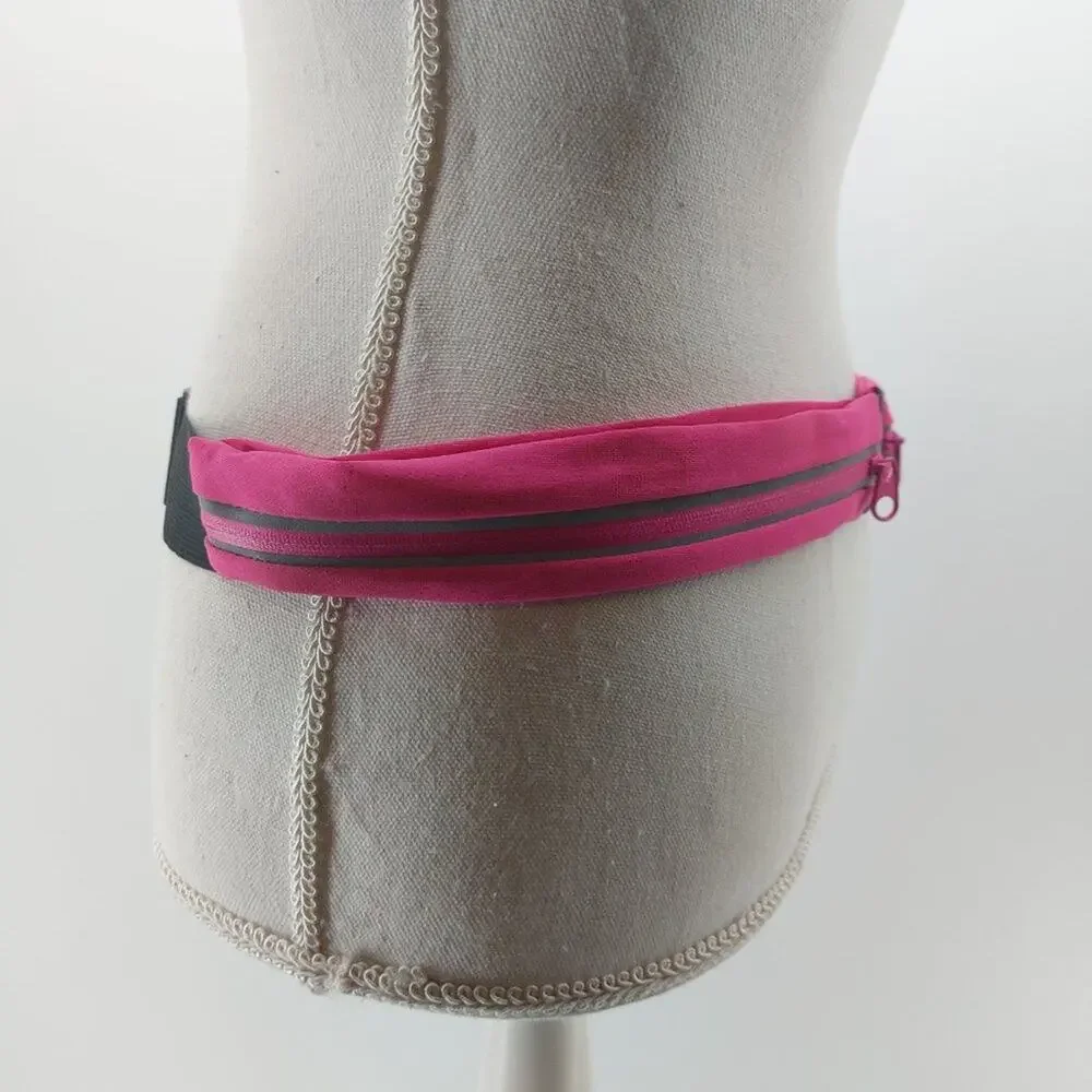 Sakar International Women's Athletic Sports Pink zippered Belt Fitness